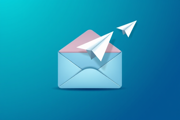 Conceptual map: from email to landing page via a clean, descriptive link.